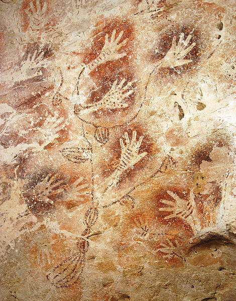 Ancient rock art of hands